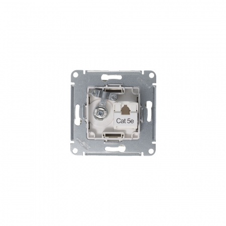 SE AtlasDesign Алюминий Розетка двойная комп+ТВ, RJ45+TV, кат.5E, механизм