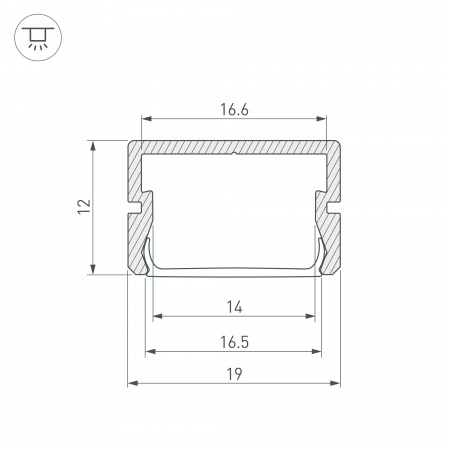 Профиль Arlight SILER-2000 ANOD 025490