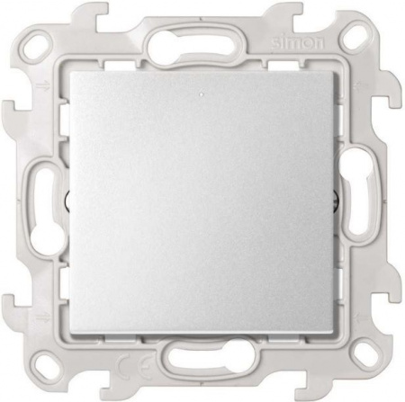 Simon 24 Harmonie Однополюсный выключатель с подсветкой 10AX 250В~ цвета алюминий