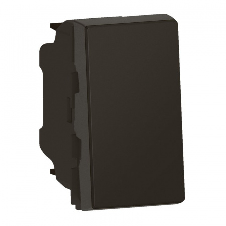 Legrand Mosaic Матовый черный Кнопочный выключатель, программа, 1 модуль, 6 A