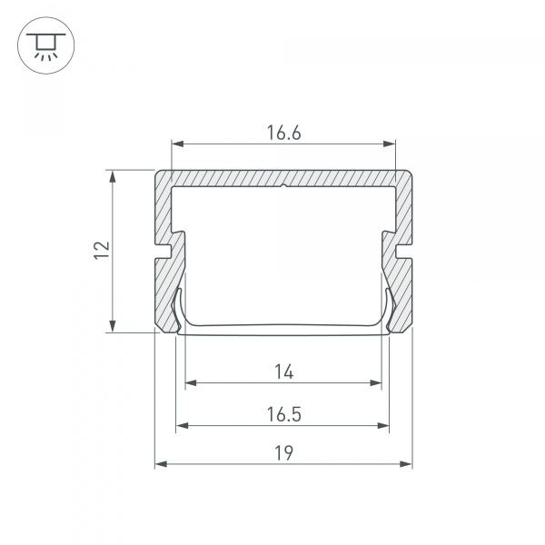 Профиль Arlight SILER-2000 ANOD 025490