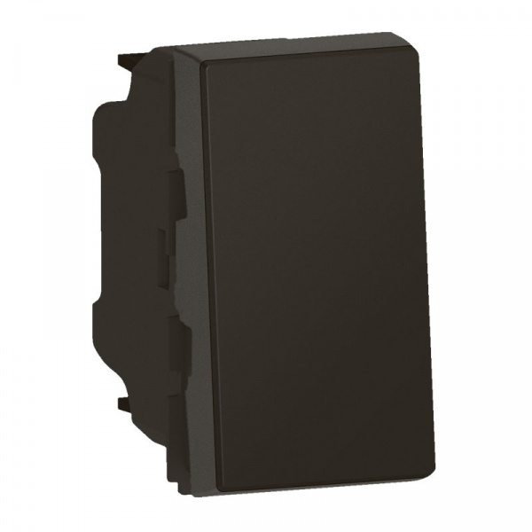 Legrand Mosaic Матовый черный Кнопочный выключатель, программа, 1 модуль, 6 A