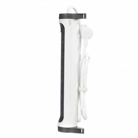 Legrand Revolution Комфорт Бело-черный Удлинитель 3x2К+З с 2xUSB A+C (3А), кабель 1,5м, плоские розетки, УЗИП с индикацией, фиксируемый поворотный бло