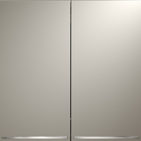 Проходной переключатель встраиваемый VOLTUM S70 двухклавишный с подсветкой 10А, (кашемир)