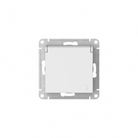 Systeme Electric AtlasDesign Белый Розетка с заземл. со шторк. с крышкой, 16А,IP20, мех., быстрозажим. клем.