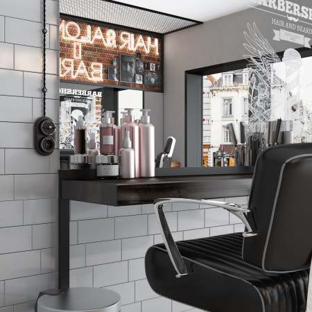 Переключатель/выключатель одноклавишный Vintage черный матовый/хром W5812051