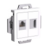 Systeme Electric AtlasDesign Белый Розетка двойная HDMI+RJ45, кат.5Е, механизм