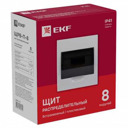 EKF PROxima Щит распред. встраиваемый ЩРВ-П- 8 IP41