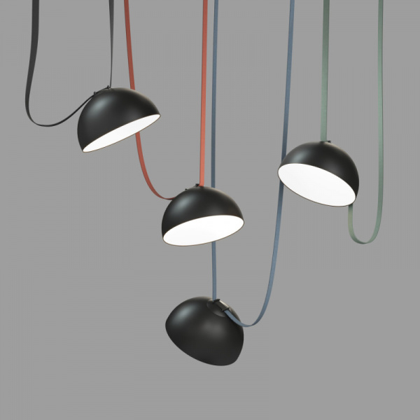 DK5562-BK Cветильник для трека-ремня Belty, серия Flow со светодиодом, D300*H171мм, 48V DC, 28W, RA90, 120°, 4000K, IP20, черный, алюминий