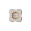 Systeme Electric AtlasDesign Песочный Розетка с заземлением со шторками, 16А, мех., быстрозажим. клем.
