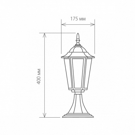 Ландшафтный светильник IP44 GL 1004S черное золото Elektrostandard Claro a035743