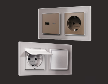 Рамка ALFA Platos (Сталь Стекло органическое) 4-ая AF330504