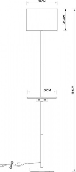 Торшер Arte Lamp Combo A4056PN-1WH Торшер Arte Lamp Combo A4056PN-1WH