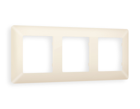 Рамка ALFA Line (Бежевый матовый) 3-ая AF110333