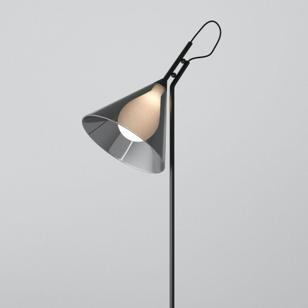 Напольный светильник со стеклянным плафоном 01187/1 черный Eurosvet Enigma