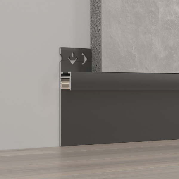 Arlight Профиль ARH-PLINTUS-50-FANTOM-3000 BLACK (Алюминий)