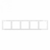 Рамка пластиковая VOLTUM S70 на 5 постов, (белый глянцевый)