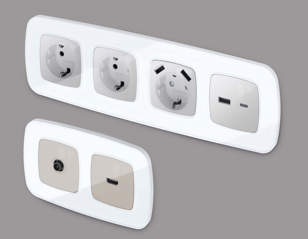 Рамка OMEGA Coint (Белый Стекло органическое) 4-ая OF640104