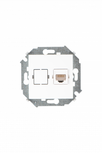 Simon 15 Белая Розетка компьютерная 1-ая RJ45 кат.5е