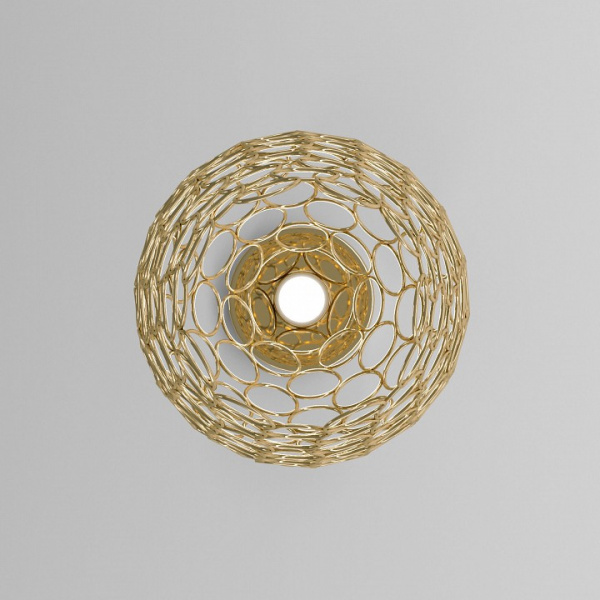 Подвесной светодиодный светильник с металлическим плафоном 90380/1 золото Eurosvet Ruche