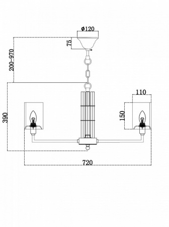 Подвесной светильник H015PL-08G Maytoni Metropolitan