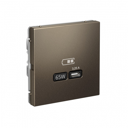 Systeme Electric ArtGallery Мокко USB Розетка тип-С 65Вт высокоскор.заряд. QC, PD, механизм