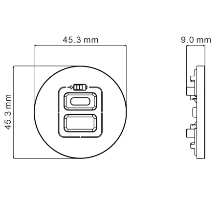Donel Накладка для розеток USB, матовый шоколад, серия D16, DO28642