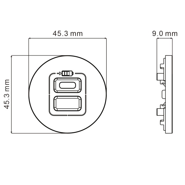 Donel Накладка для розеток USB, шампань, серия D16, DO28651