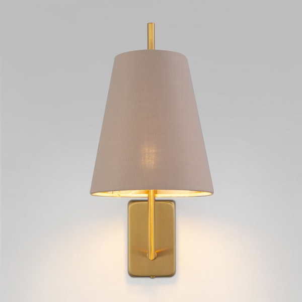Настенный светильник с тканевым абажуром 60173/1 латунь Eurosvet Topanga