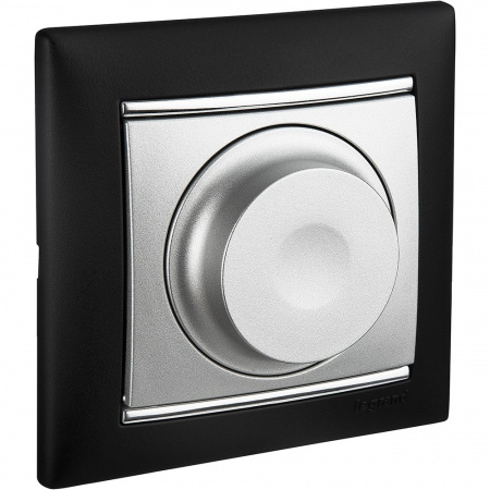 Legrand Valena Classic Алюминий Светорегулятор поворотный универсальный 2-проводный 5-300 Вт