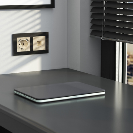 Розетка Ethernet RJ-45 (шампань рифленый) W1181010