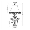 Настольная лампа Odeon Light Safira Hall 2802/1T