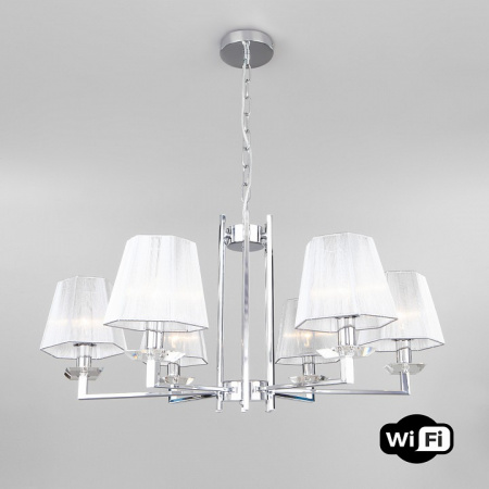 Умный подвесной светильник 60125/6 хром Eurosvet Alegria