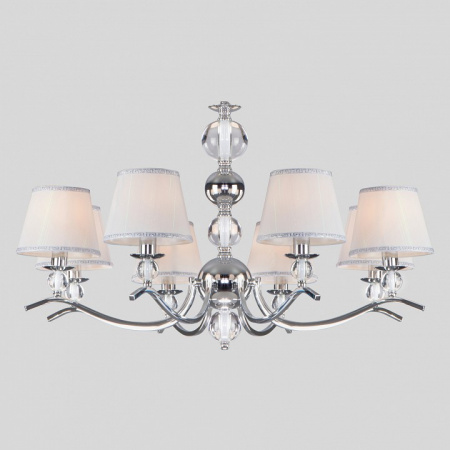 Подвесная люстра с абажурами 60097/8 хром Eurosvet Sortino