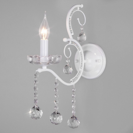 Хрустальное бра 10107/1 белый Eurosvet Brezza