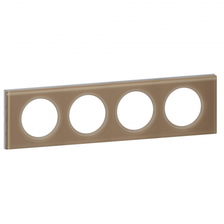 Legrand Celiane2 Смальта мокка Рамка 4-ая (2+2+2+2 мод)