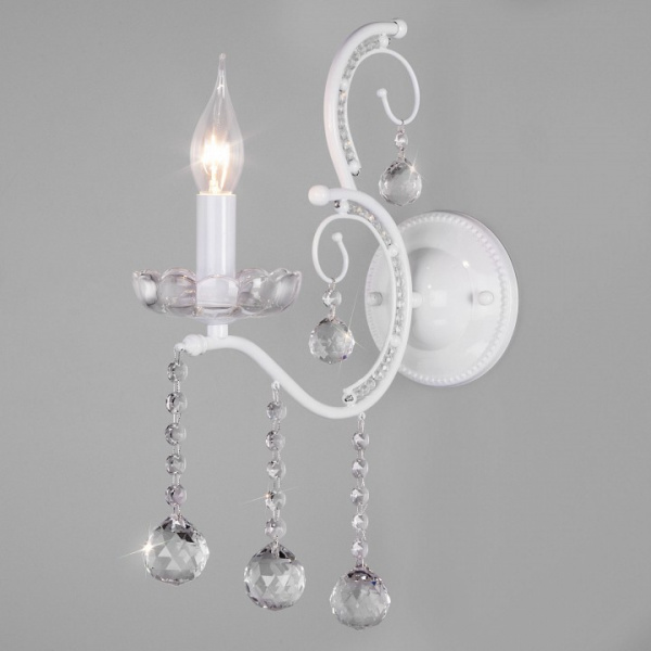 Хрустальное бра 10107/1 белый Eurosvet Brezza Хрустальное бра 10107/1 белый Eurosvet Brezza