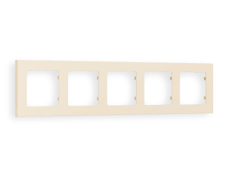 Рамка ALFA Techno (Бежевый матовый) 5-ая AF220335