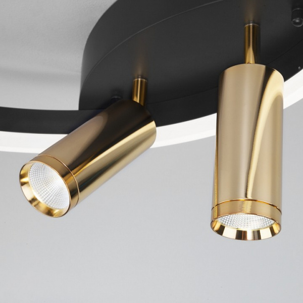Умный потолочный светильник 90247/3 черный / золото Eurosvet Luminari