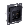 Розетка двойная TV (мама) + RJ45 Cat.6, черный Kollinger REA-021BK для Aspekt, Eleganz, Reflex