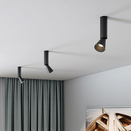 Светильник накладной светодиодный Piks 7W 4000К черный 25107/LED Elektrostandard Piks a066495