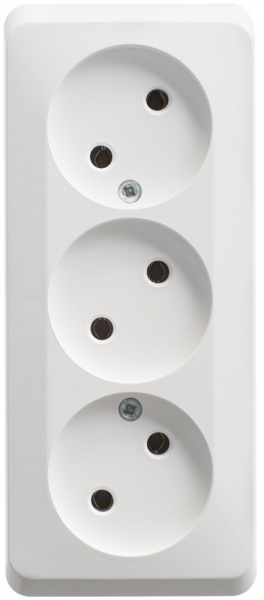 SE Этюд наруж Бел Розетка 3-ая б/з без шторок 16А 250B