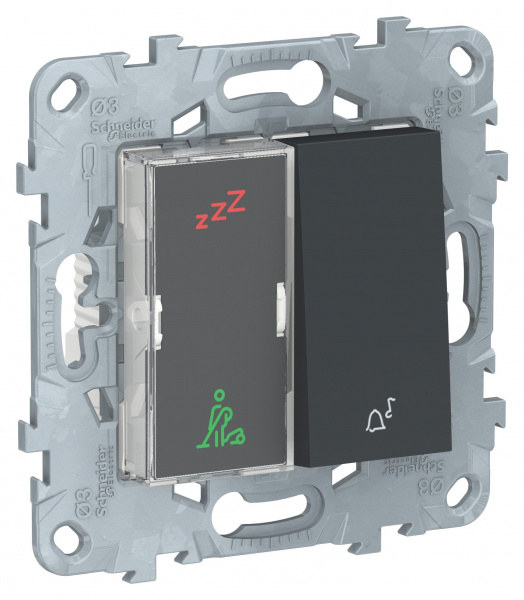 SE Unica New Антрацит Дисплей гостиничного номера и кнопочный звонок