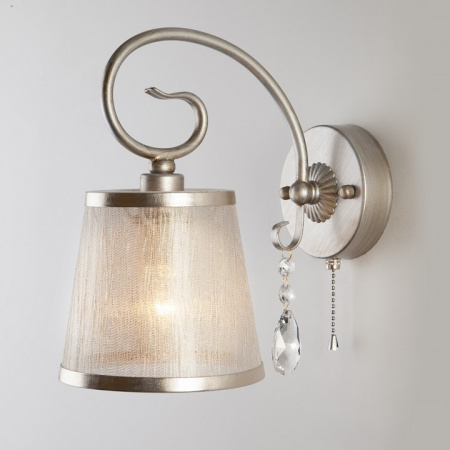 Бра с абажуром 60065/1 серебро Eurosvet Liona