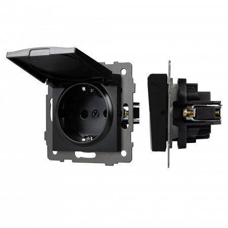 Arlight Механизм розетки влагозащищённый SCT-MCP-PL-BK-V (250V, 16A) (-)