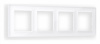 Рамка ALFA Platos (Белый Стекло органическое) 4-ая AF330104