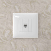 DKC Avanti Компьютерная розетка RJ-45 без шторки в стену, кат.5е одинарная, Белое облако