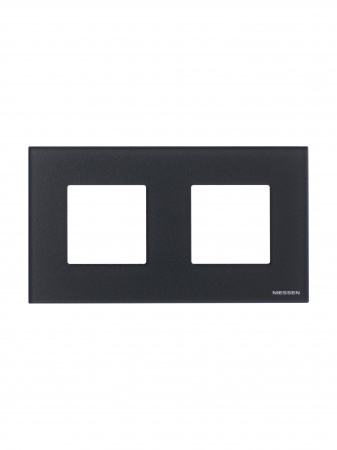 ABB NIE Zenit Стекло графит Рамка 2-я 2+2 мод