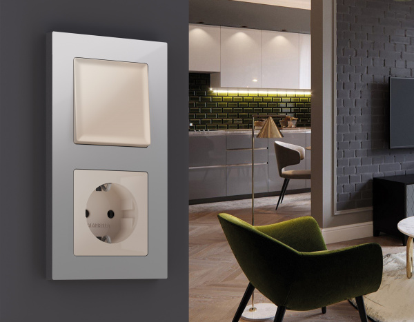 Рамка ALFA Techno (Серебро глянец) 5-ая AF220405