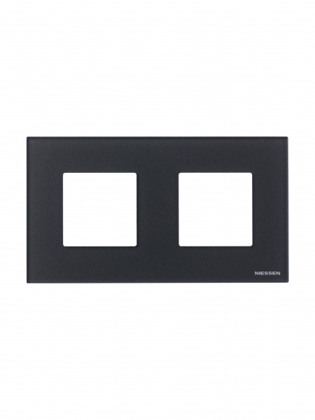 ABB NIE Zenit Стекло графит Рамка 2-я 2+2 мод